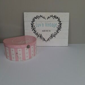 Mud Pie Little‎ Princess Ceramic Dinnerware Set Pink Heart Plate Cup Fork Spoon